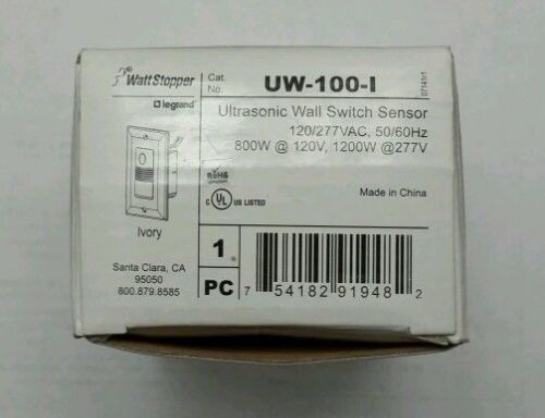 Wattstopper UW-100-I Ultrasonic Occupancy Sensor Switch, Ivory