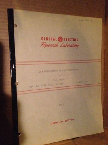 VINTAGE LAB GE GENERAL ELECTRIC AN ION RESONANCE MASS SPECTROMETER 1955