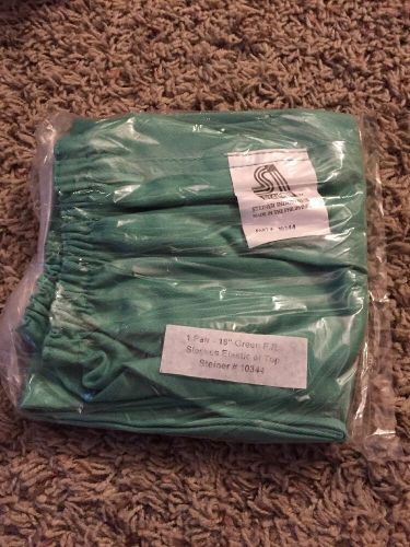 Steiner Sleeves Flame Retardant Elastic Top Velcro Wrist 18&#034;Green New In Pack