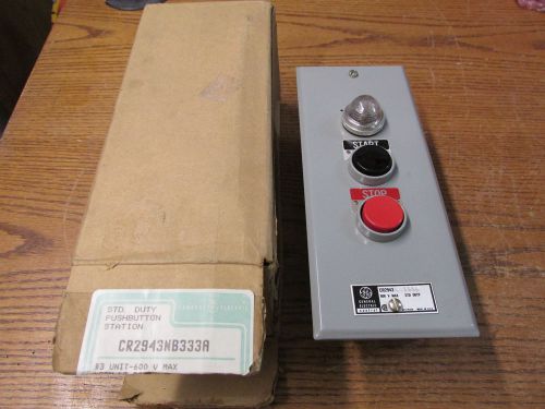 NEW NOS General Electric CR2943NB333A Pushbutton Station 115/230 Volts AC/DC