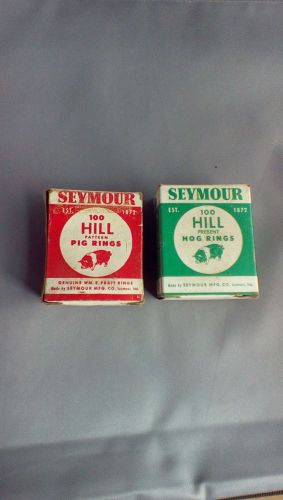 2 VINTAGE ? BOXES OF SEYMOUR PIG HOG RINGS