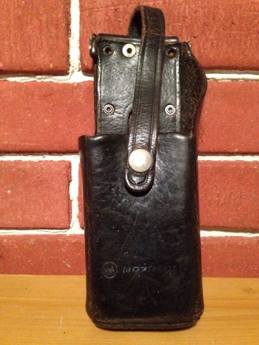 Motorola Radio Belt Pouch Leather Button Snap Carrying