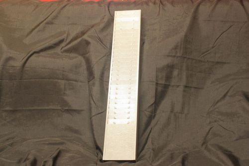 Metal time card holder rack 25 pocket slots gray factory industrial used for sale