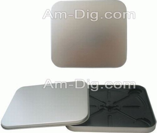 Tin CD Case: Square* No Hinge, No Window, Black Tray 25 Pack - JCT11010
