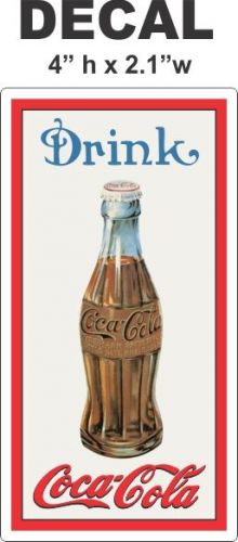 1 - vintage style  drink coke coca cola  decal / sticker - nice for sale