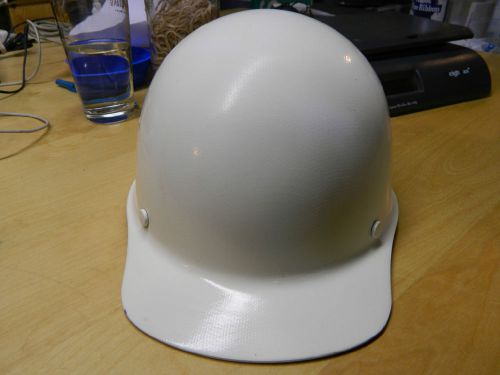 Vintage msa skullgard 1986 fibre metal hard hat white, excellent for sale