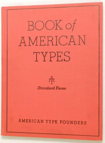 1934 book of american types atf standard faces letterpress printing typography for sale