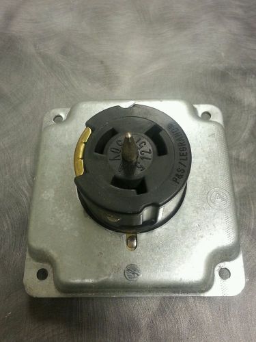 Pass and seymour cs8369 turnlok receptacle 50a 3ph 250v 3p 4w ca. style w/cover for sale