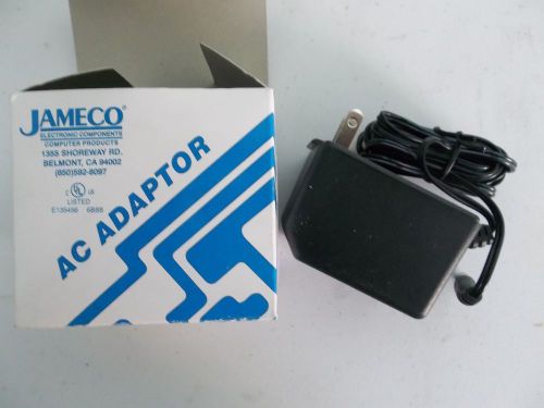Jameco AC Wall Adapter Transformer Single Output 9 VDC Input 120VAC NIB