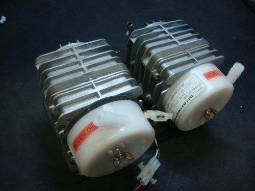 Lot of 2 -nitto-kohki/medo linear vacuum pump/air compressor, 24v 60hz 43w for sale