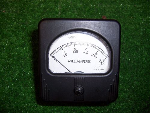 Meter-Milliampers--Simpson--FS-1MA--Two Scales--0-10 and 0-30-Mount open 2 3/4 &#034;