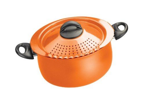 Chef&#039;s cookware bialetti trends collection 5 quart pasta pot orange for sale