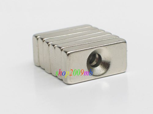 10pcs Strong Block Cuboid Rare Earth Permanent Nd-Fe-b Magnets 20x10x4mm Hole