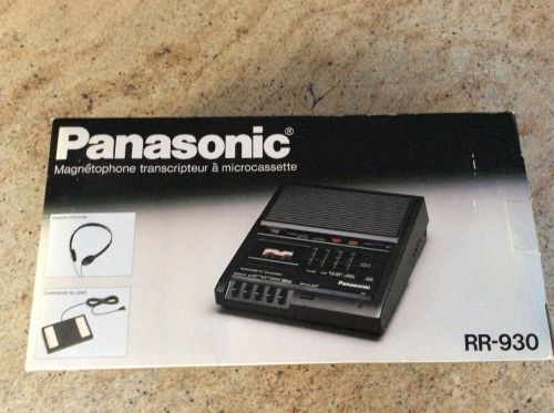 Panasonic RR-930 Microcassette Transcriber / Recorder Foot Pedal Transcription