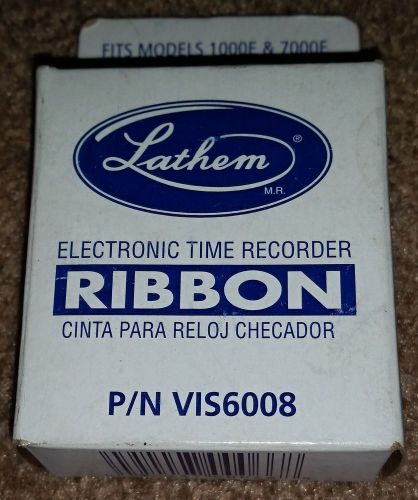 Lathem Electronic Time Recorder Ribbon P/N VIS6008 Fits 1000E &amp; 7000E New in Box