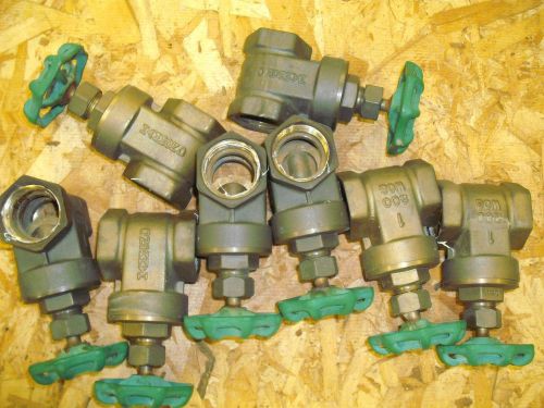 Hammond 667 1&#034; brass threaded gate valves inline lot of 8 200 wog for sale