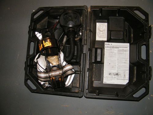 Msa ultralite airmask ii pressure demand scba regulator w/ mask &amp; case for sale