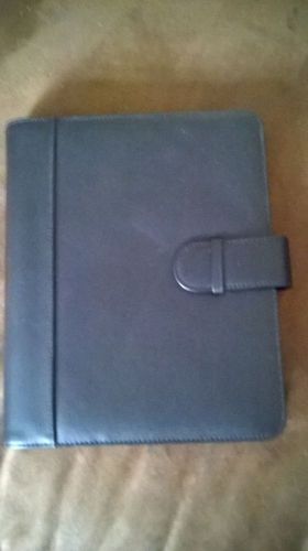 At a Glance Leather Portfolio/Planner Black with Strap