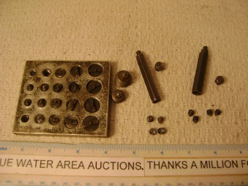 (25+) transfer screws, (2) sets heimann, 1/4&#034; and m6, and other loose screws for sale