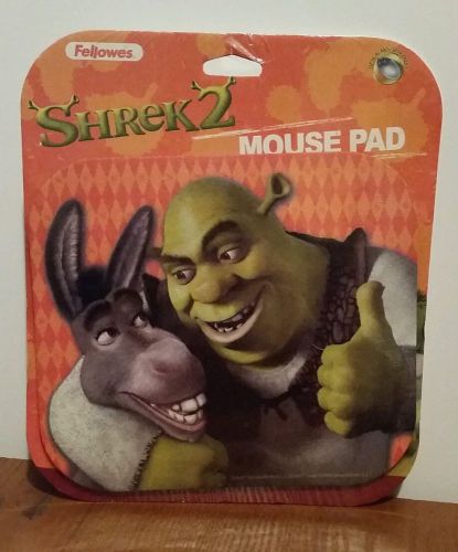 NEW Shrek and Donkey Mouse Pad Dreamworks Shrek 2 Fellowes Unopened Unused