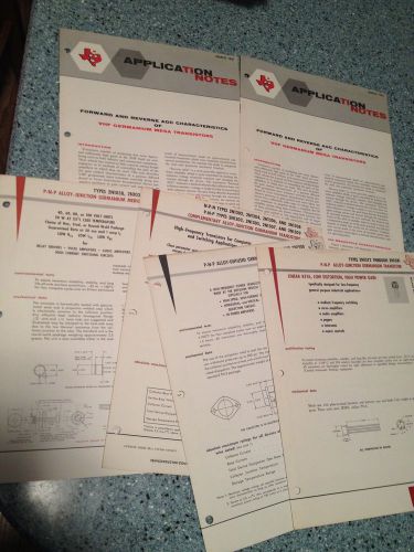 VINTAGE TI TEXAS INSTRUMENTS SEMICONDUCTOR COMPONENTS DIVISION HANDOUTS NOTES