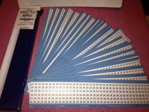 NUMBER &#034; 14 &#034; BRADYMARKER LABELS WM-14-PK BRADY LABEL WIRE MARKERS (900 LABELS)