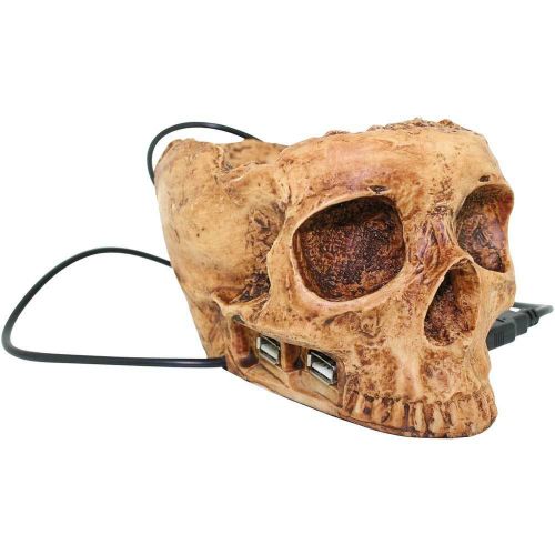 Resin Skull Sub Hub And Desk Organizer