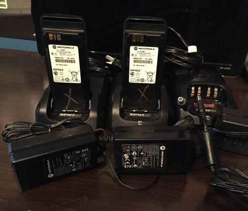 Motorola XPR MotoTrbo Charger Battery LOT (3) WPLN4226A (2) battery IMPRES
