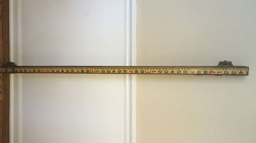 Antique dietzen #6520  measuring surveying grade rod wood &amp; brass for sale