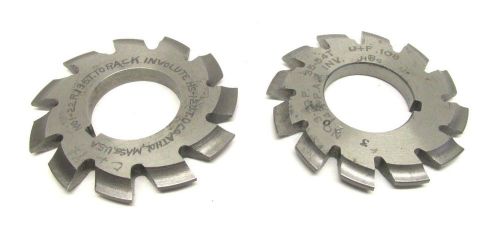 2 UTD &amp; OTHER HSS INVOLUTE GEAR CUTTERS w/ 7/8&#034; ARBOR HOLES