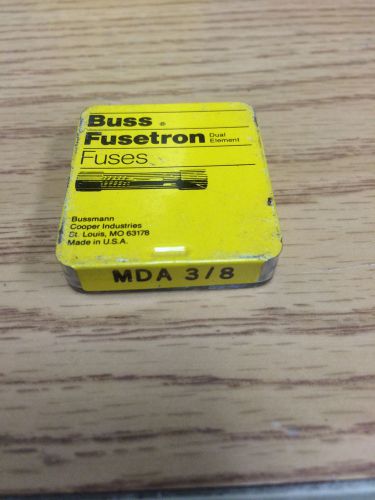 BUSS FUSETRON MDA 3/8 CERAMIC FUSES MDA-0.375