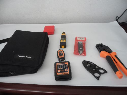 Paladin tools kit - tester, termination tool, d blade case, surestrip, crimpall for sale
