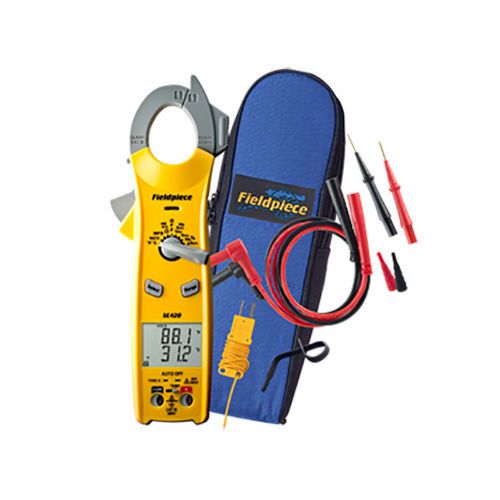 Fieldpiece sc420 essential clamp meter with temperature for sale