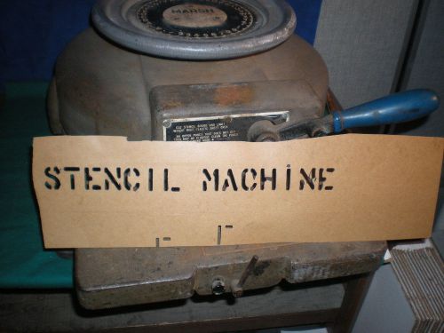 Marsh Model R 1&#034; Rotary Industrial Stencil Cutting Machine Diagraph Stenciling