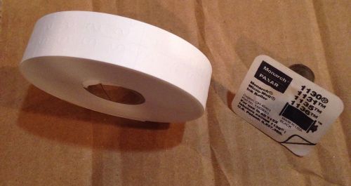 A Box of 7 Rolls of White Pricing Labels for Monarch Paxar 1131 with 1 INK