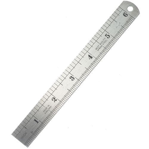 Fisher stainless steel rule - english &amp; metric markings 12&#034; 300mm tools diy for sale