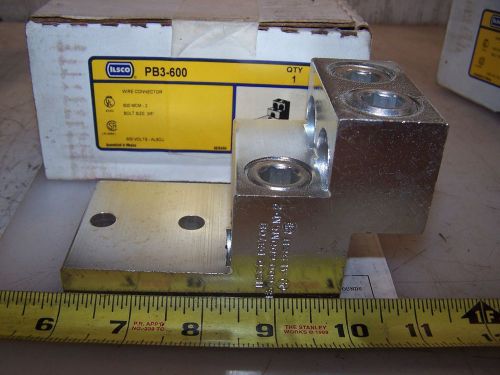 New ilsco 600 mcm aluminum lug wire connector pb3-600 for sale