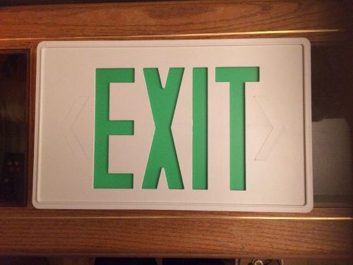 LED EMERGENCY EXIT LIGHT GREEN WITH BATTERY BACKUP GREEN