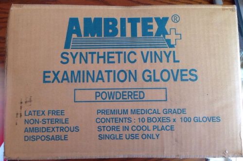 Ambitex Synthetic Vinyl XS Examanation Gloves, Disposable, Old Stock. New