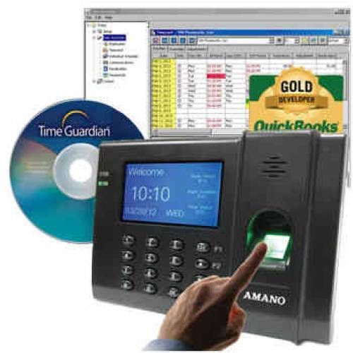 Amano fpt-80 time guardian fingerprint biometric clock punch in system payroll for sale
