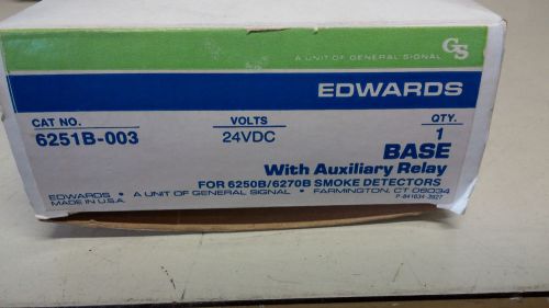 EDWARDS 6251B-003 NEW IN BOX 24VDC BASE W/ AUX RELAYS FOR 6250B,6270B #B71