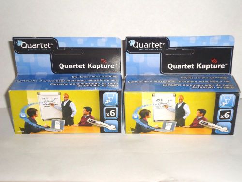 23704, Quartet Kapture Dry-Erase Ink Refill Cartridges, Black, 12 qty