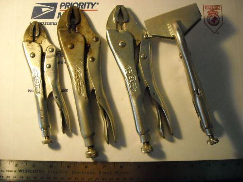 4 pc &#039; petersen  vise-grip locking pliers made in usa-2 pc.10wr ,1-7cr &amp;1-8r-new for sale