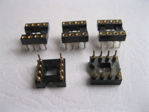 60 pcs IC Socket 8 pin Round DIP High Quality Gold Plated