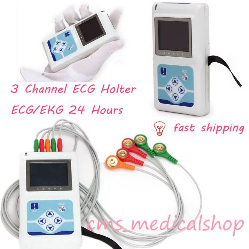 Dynamic ecg system tlc9803 contec brand 3 channels holter ecg 24hs records for sale