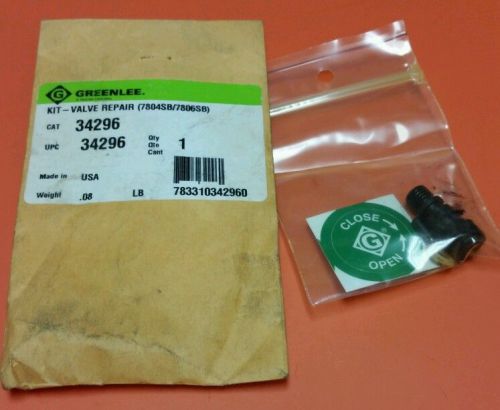 Greenlee Valve Repair Kit Part# 34296 (7804SB/7806SB) New/Old Stock