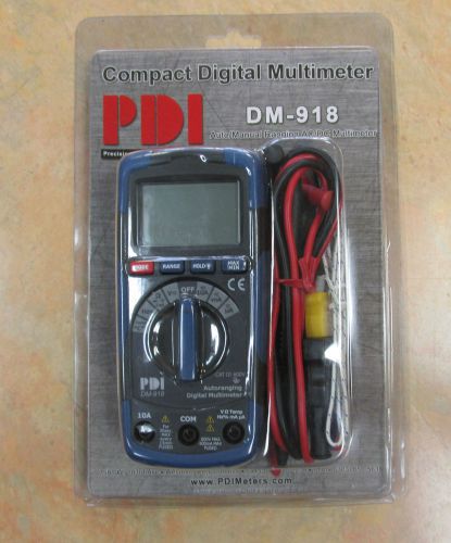 PDI DM-918 Digital Multimeter AC/DC volatge 600V Current 10 Amps &amp; Temp, CATIII
