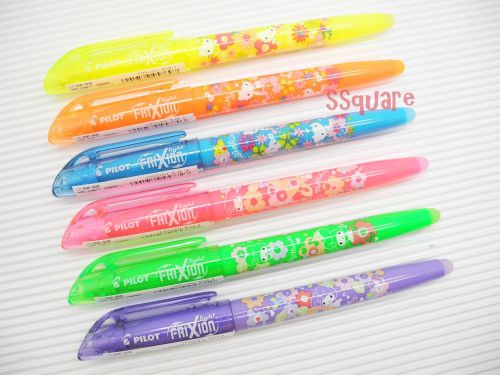 Sanrio hello kitty my melody x pilot frixion erasable highlighters, 6 colors set for sale