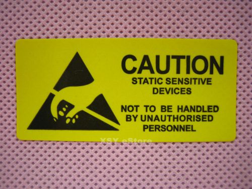 20 CAUTION Stickers ESD Static Sensitive Devices Labels 25 x 55mm (1&#034; x 2&#034;)