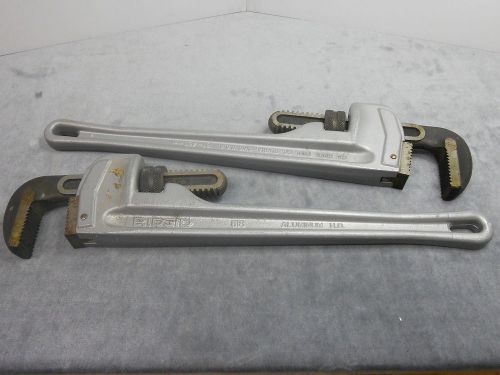 Pair 18&#034; Ridgid Aluminum Pipe Wrenchs Model No.818